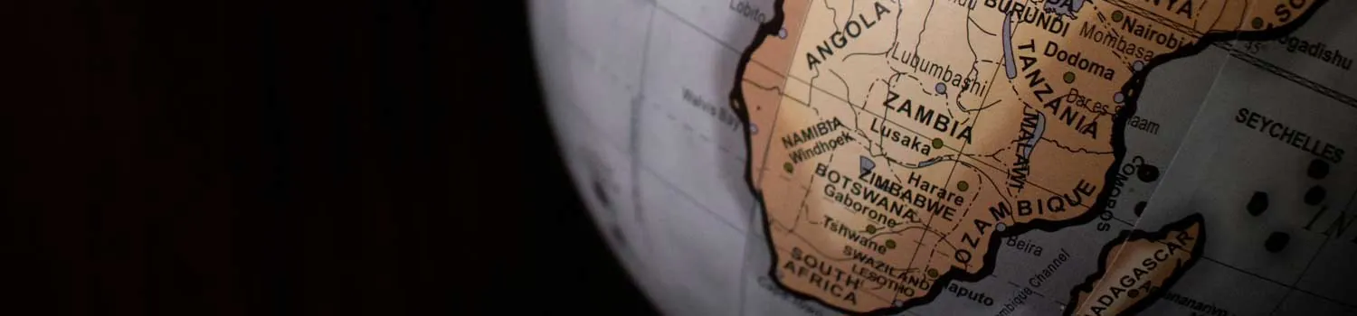 mappa dell'Africa sud orientale